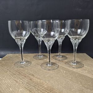 Belfor Exquisite Black stem small wine glass white wine set of 5